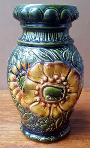 Keramik Vase Sonnenblome 31d
