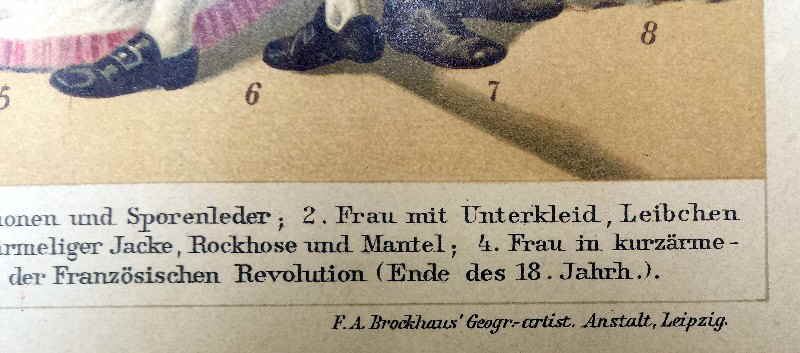 Lithografie Brockhaus Kostüme _114410x