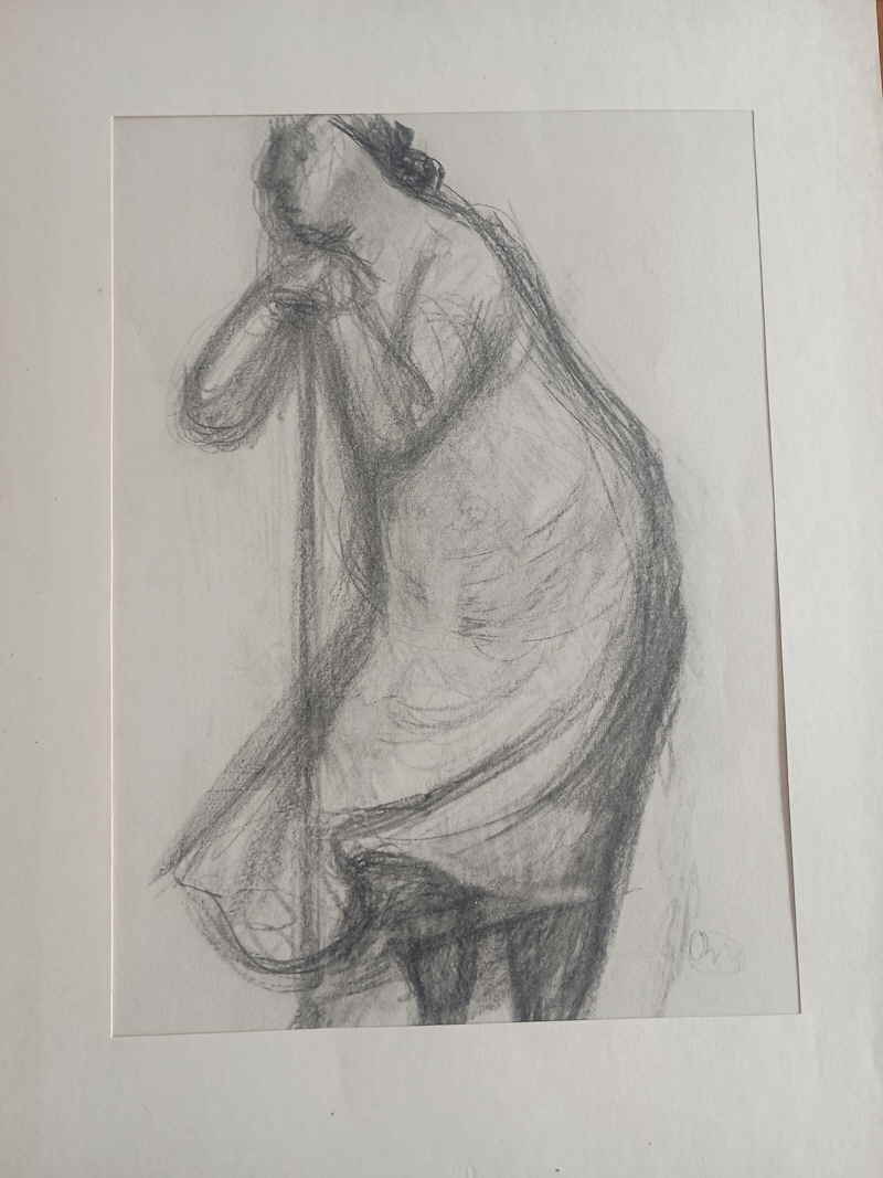 Bernhard Heiliger Frau mit Gehstock Kunstdruck 999x