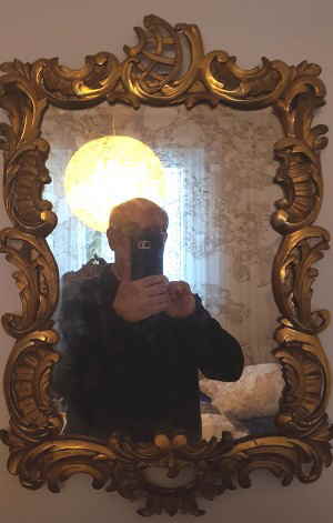 Spiegel vergoldet geschnitzt klein 44d