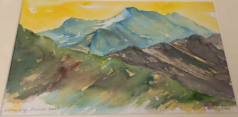 Wildkarspitze Zillertaler Alpen Aquarell Kleeberger 408243x