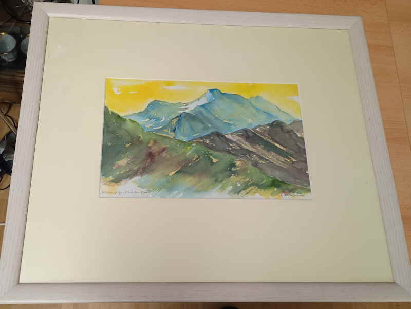 Wildkarspitze Zillertaler Alpen Aquarell Kleeberger 414077x