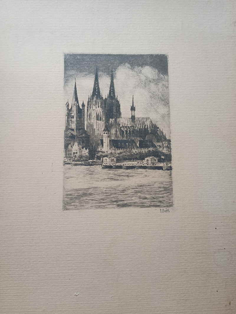 Pr�tt Paul Radierung K�ln Altstadt Nord 456463x