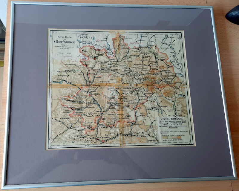 Schul Karte Oberfranken Heinrich Heuschmann Bayreuth 717x