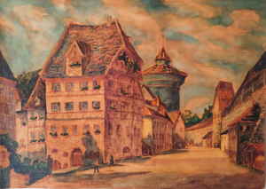 Nürnberg Dürerhaus Aquarell 53d