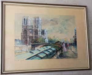 Paris Notre Dame Aquarelle 016034d