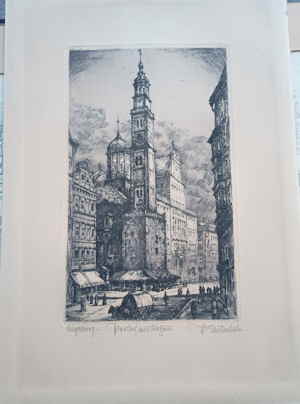 Radierung  Augsburg Paul E. TAUTENHAHN 239794d