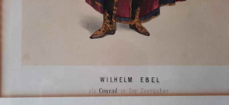 WILHELM EBEL as Conrad in Der Seeräuber a ballet in three acts by Paul Taglioni 37x