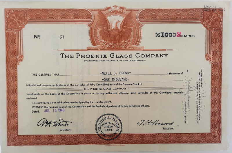 Aktie The Phoenix Glass Company 42x