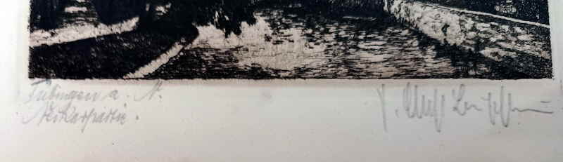 Buschbaum Karl Albrecht T�bingen am Neckar Radierung 710261x