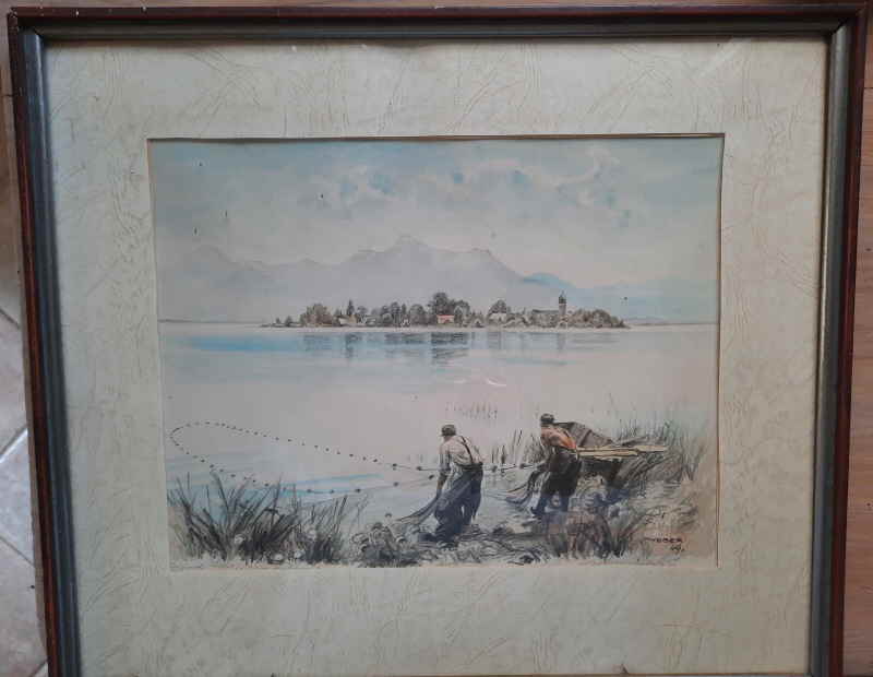 Willy Weber Lithographie Chiemsee 637x