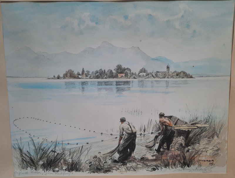 Willy Weber Lithographie Chiemsee 919x