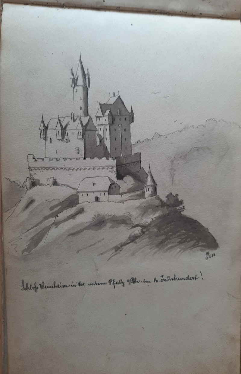 Anton Müller Aschaffenburg Schloß Weinheim 124159x
