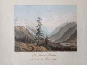 Louis Albert Guislain d Albe Aquarell Mont Blanc  259703d