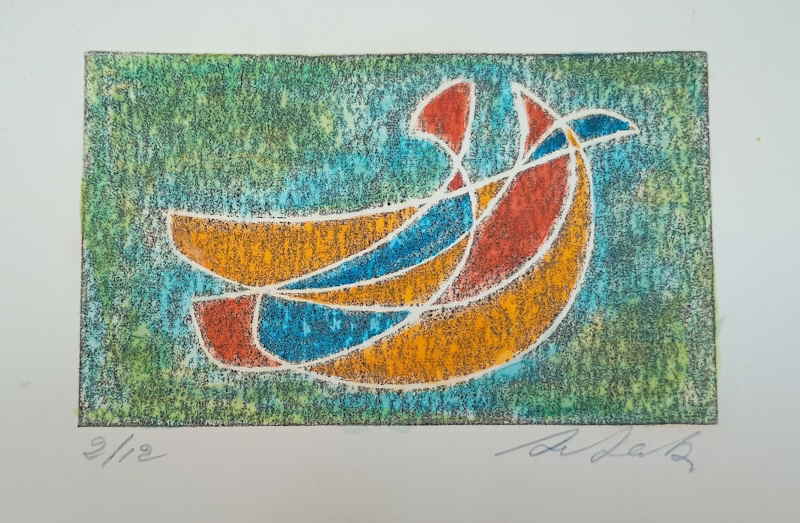 Kolorierte Radierung 303117x