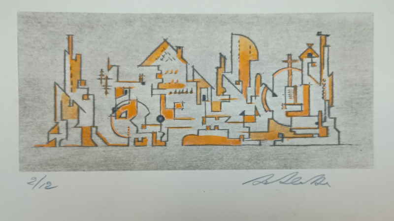 Kolorierte Radierung 332395x