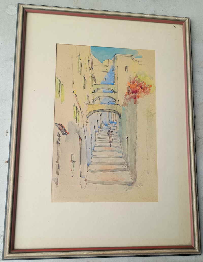 San Remo Aquarell Italien Guilio 024913x