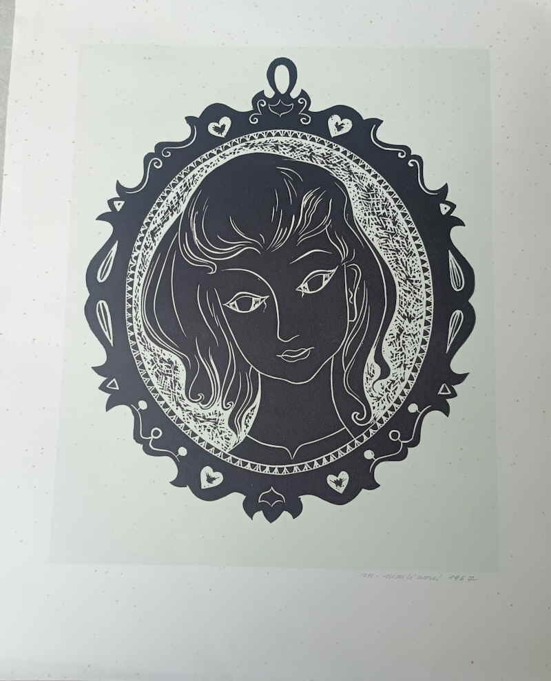 Litho Holzschnitt Unleserlich 625620x