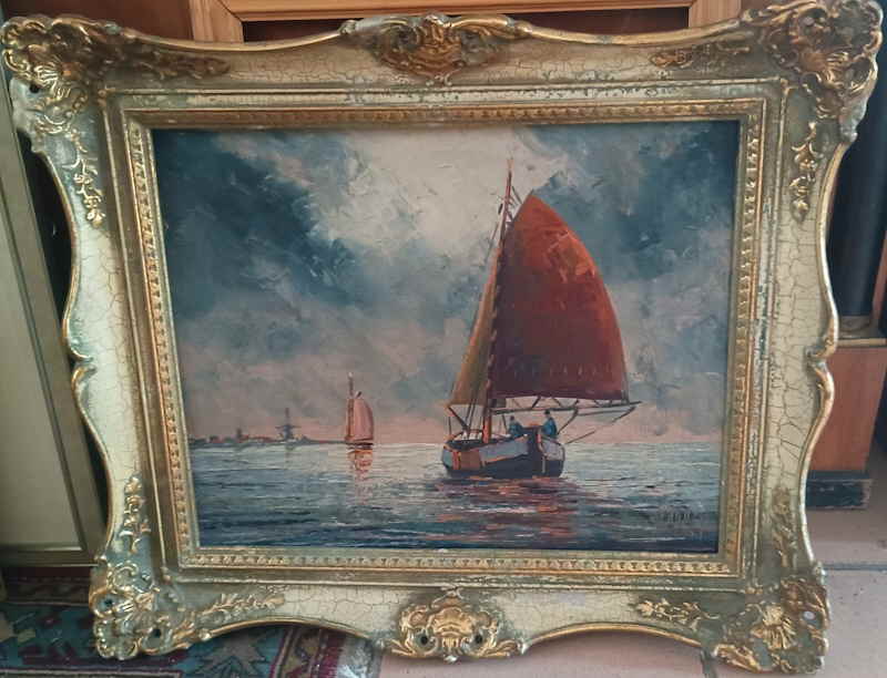 Fischerboote �lgem�lde 357036x