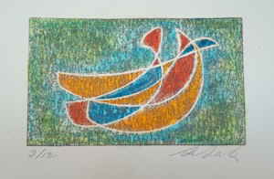 Kolorierte Radierung 303117d