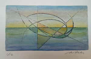 Kolorierte Radierung 315475d