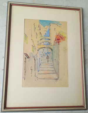 San Remo Aquarell Italien Guilio 024913d