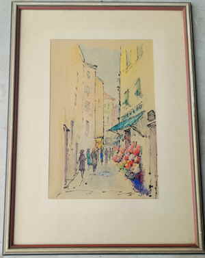 San Remo Aquarell Italien Guilio 904959d